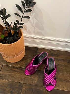 Pink Metallic Heels